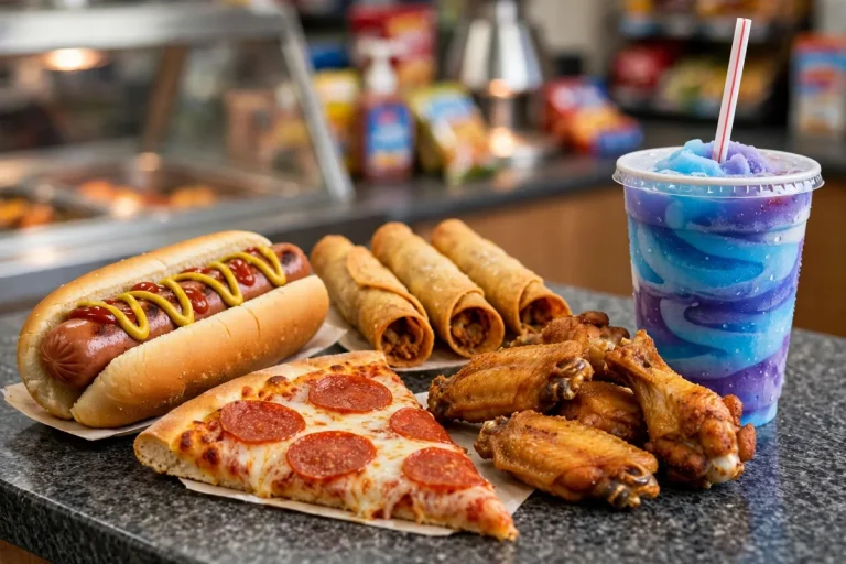 7 eleven menu prices 2026 big bite hot dog taquitos pizza slurpee