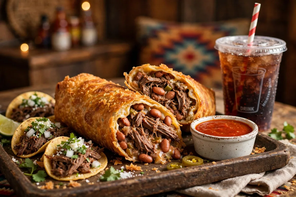 Allsups menu prices 2026 crispy deep fried burrito with tacos and sauce