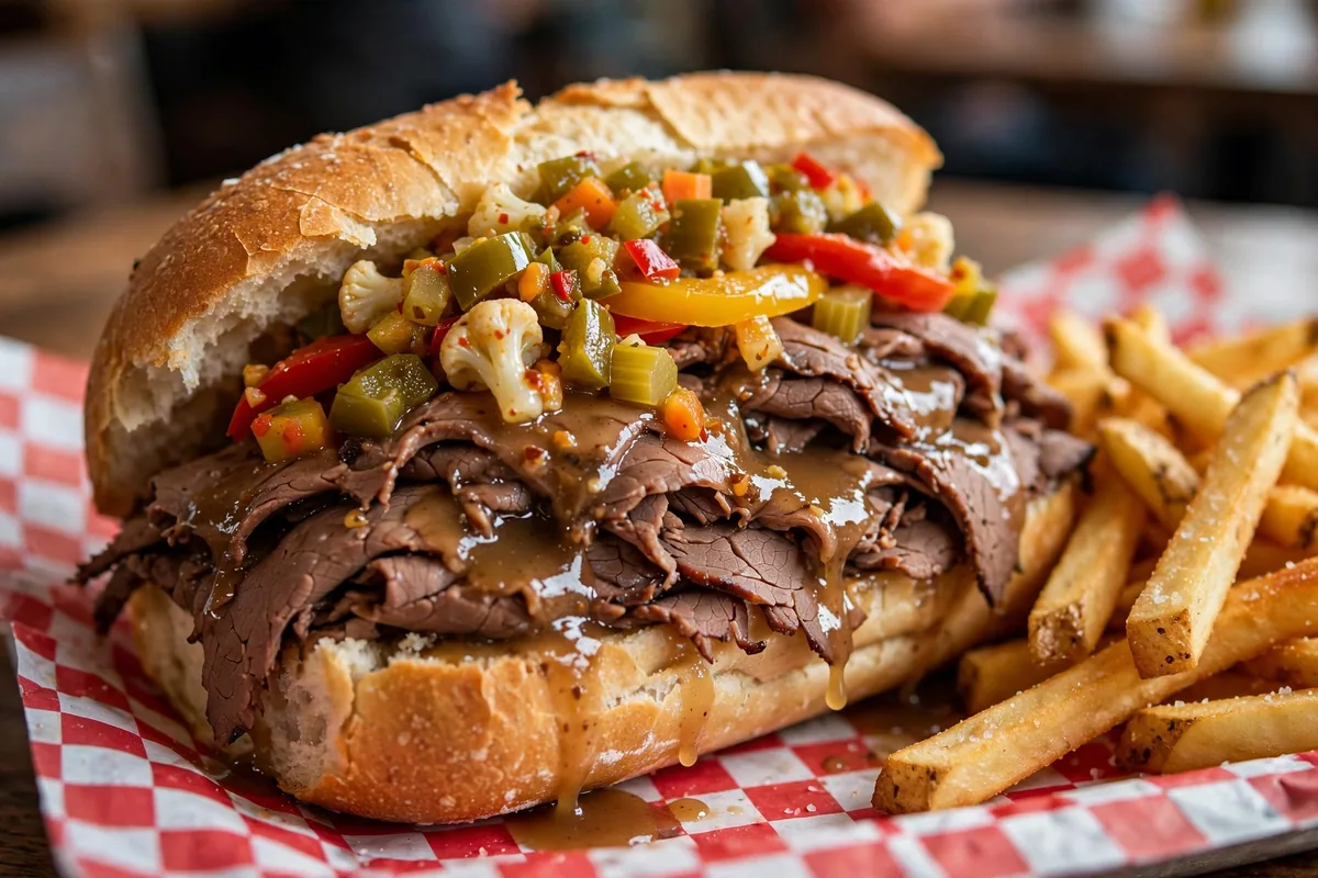 Al's Italian beef sandwich with fries - calories and nutrition guide