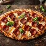 and pizza menu prices 2026 oblong wood-fired pepperoni pizza with hot honey