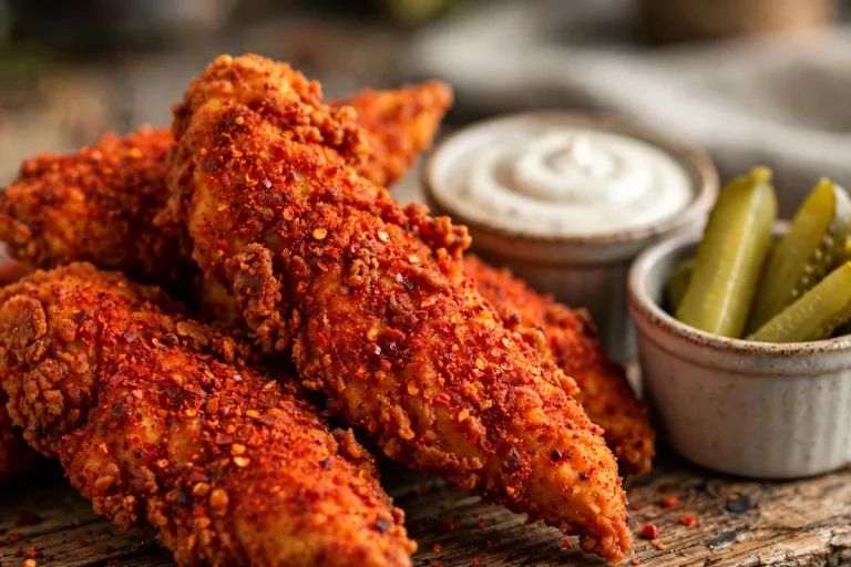 Angry Chickz secret menu guide: crispy Nashville hot chicken tenders with dipping sauce