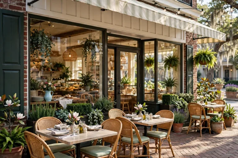 Another Broken Egg Cafe storefront with patio tables for brunch