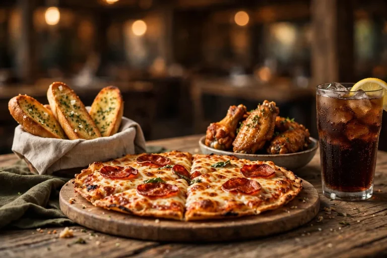 Antioch Pizza Shop menu prices 2026 pizza and wings spread