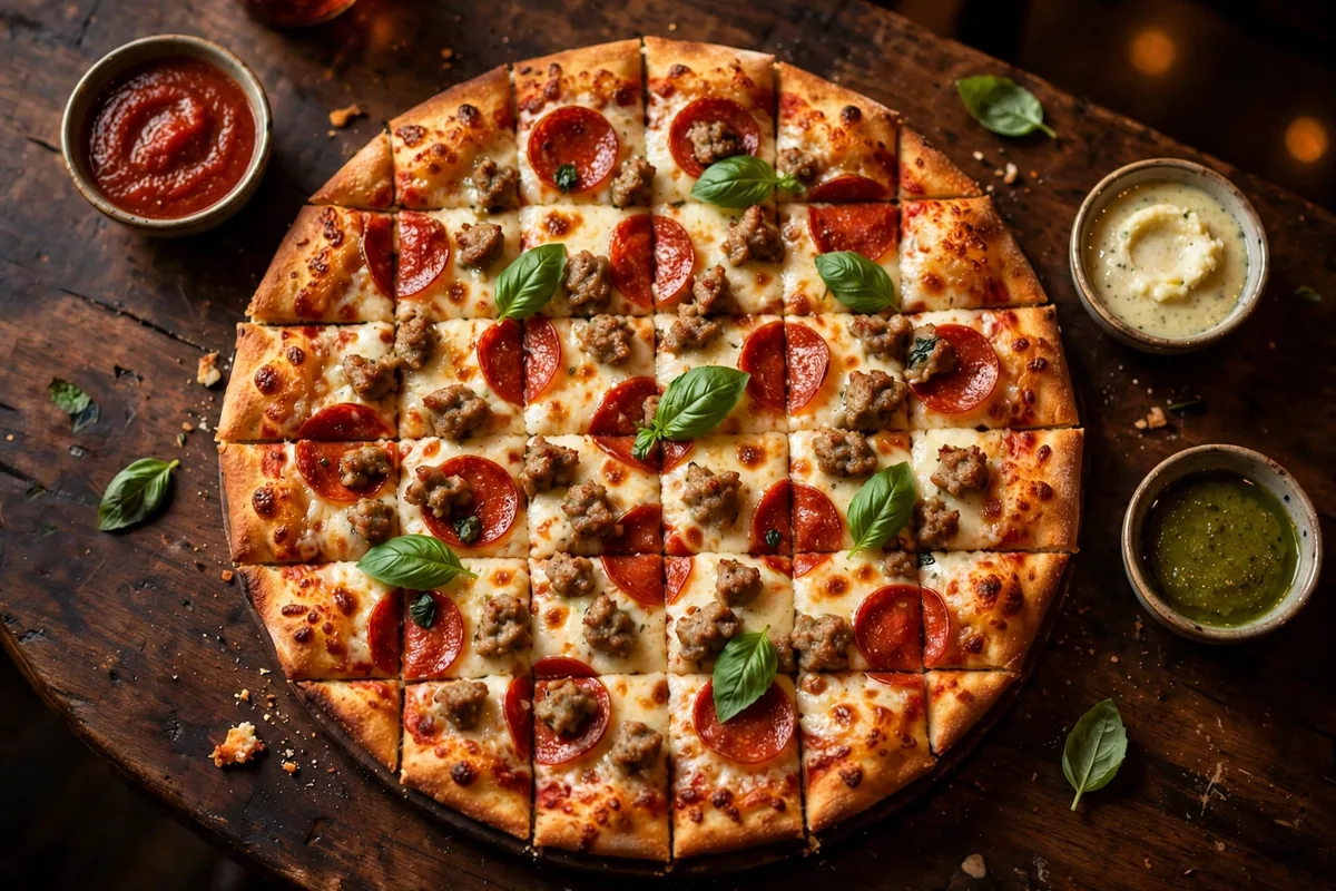 aurelios pizza menu prices 2026 thin crust pizza Chicago tavern style