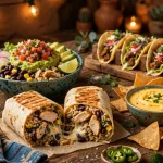 Barberitos menu prices 2026 chicken burrito bowl tacos queso