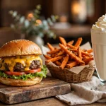 Bareburger menu prices 2026 grass-fed cheeseburger sweet potato fries and milkshake