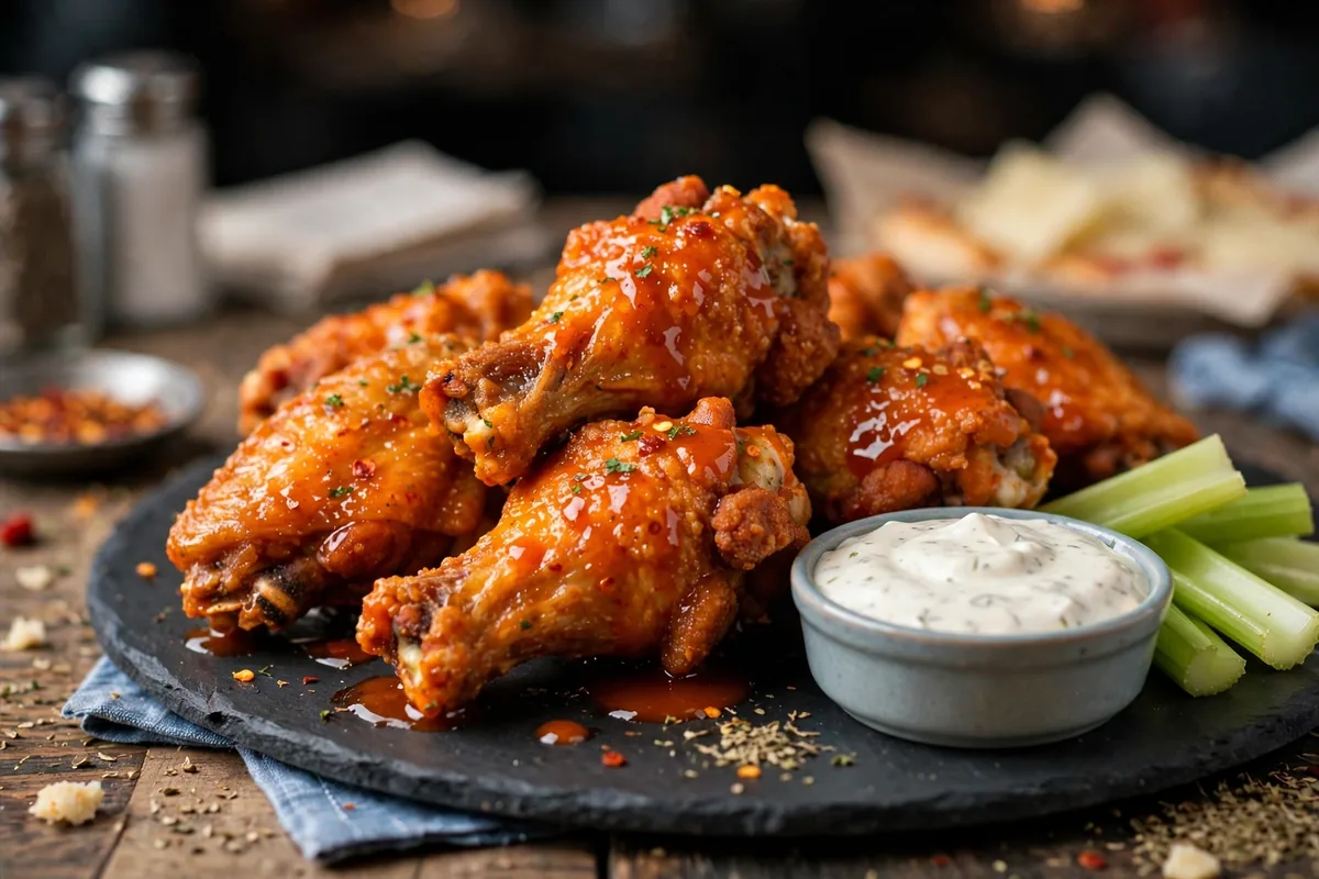 Barro's pizza wings prices: crispy buffalo wings with ranch dip at Barro's Pizza