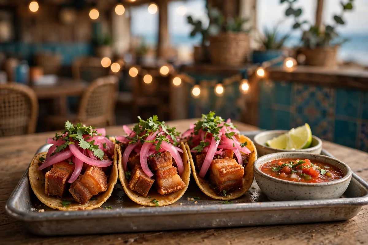 Bartaco menu prices 2026 street tacos on a tray