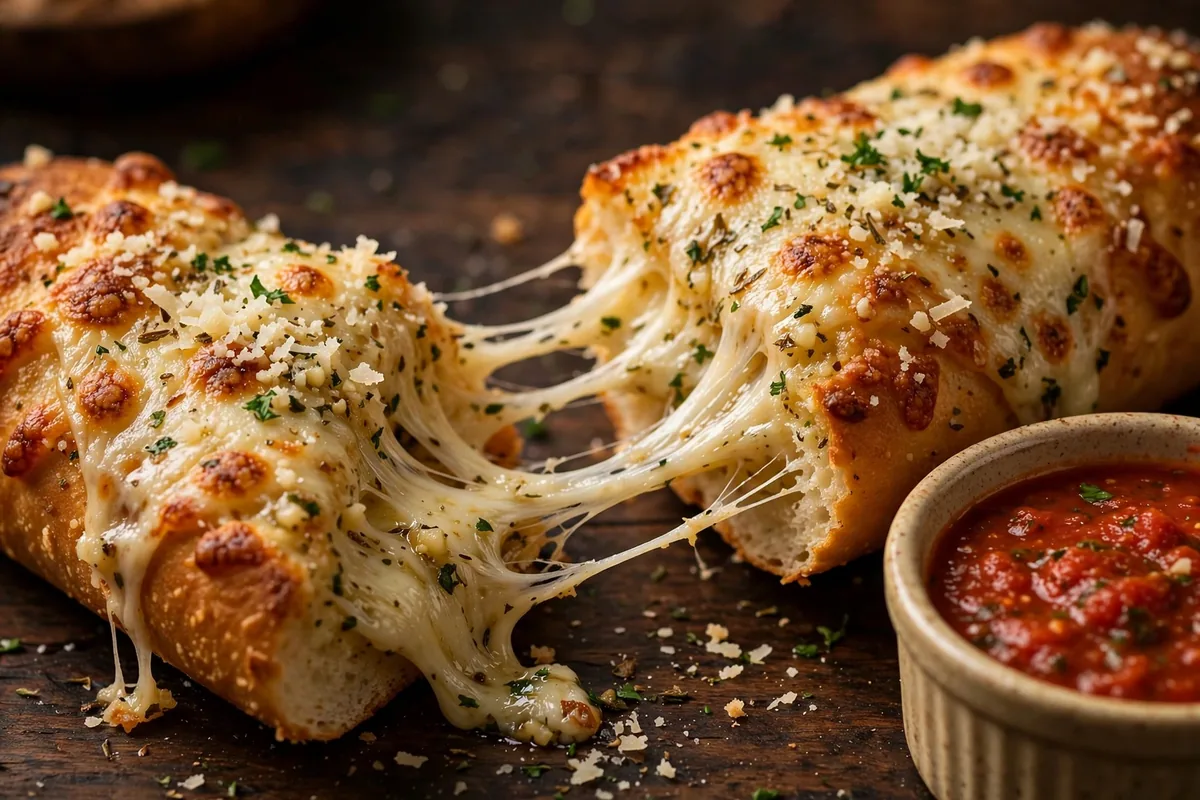 Benito's pizza menu prices 2026: cheesy Benito bread with marinara dip