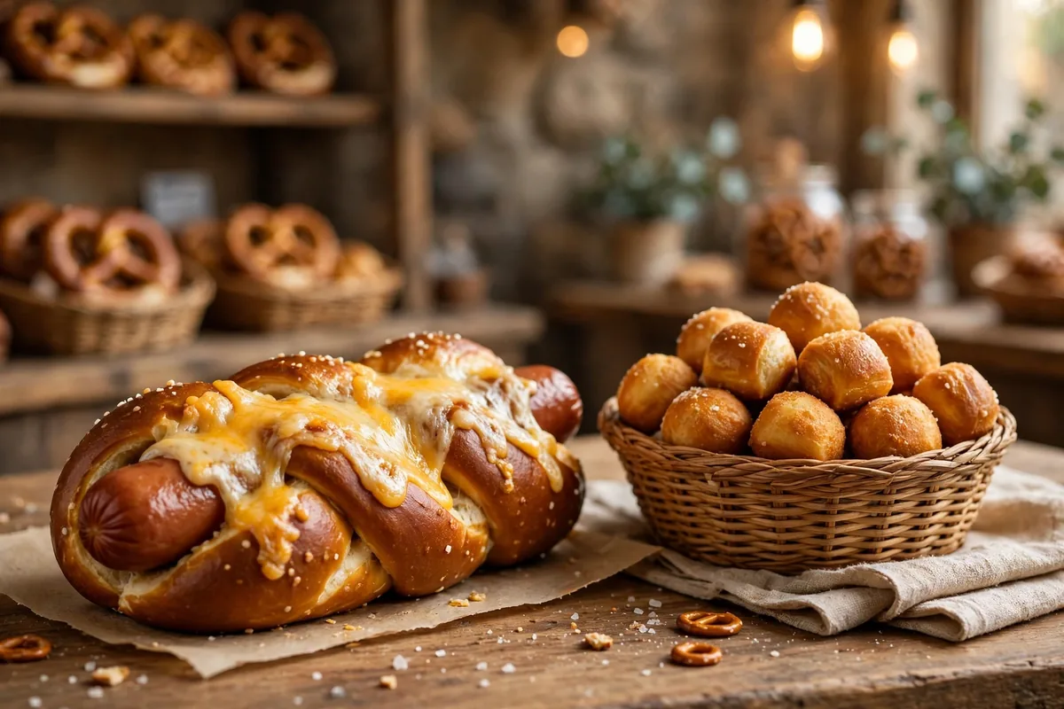 Ben's Soft Pretzels menu prices 2026 pretzel dog and jumbo pretzel with cheese dips