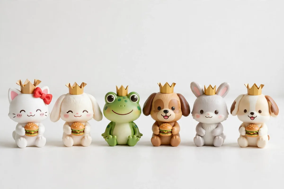 Burger King Hello Kitty kids meal blind box toys collection with crowns