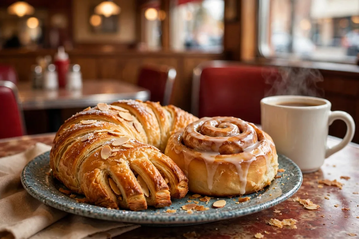 Black Bear Diner calories menu: classic almond bear claw and cinnamon roll at the diner