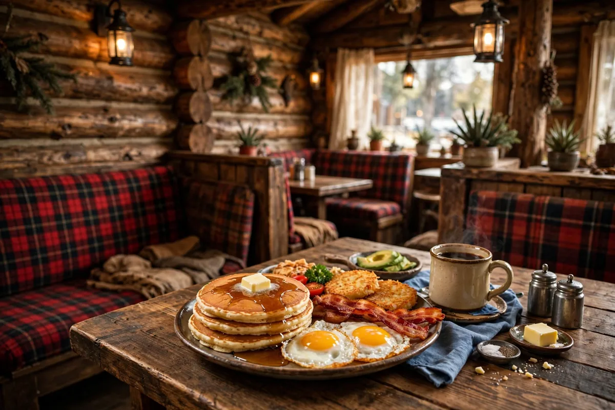 Rustic log cabin style Black Bear Diner restaurant exterior, black bear diner locations near me