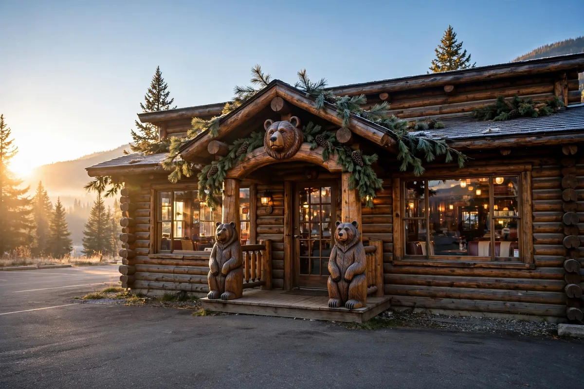 Black Bear Diner hours storefront at sunrise