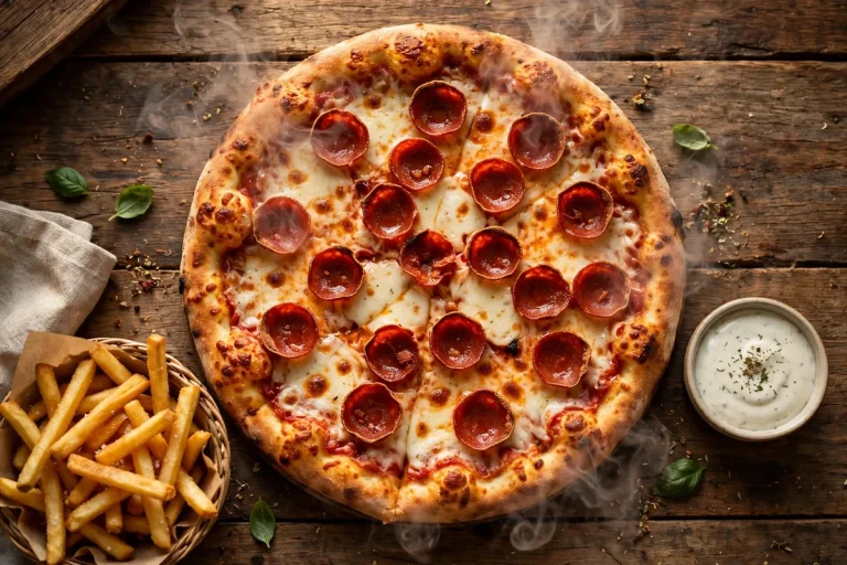 Blasdell pizza menu prices 2026 pepperoni pizza with fries and ranch