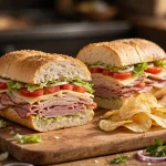 Blimpie menu calories guide: stacked deli sub sandwich