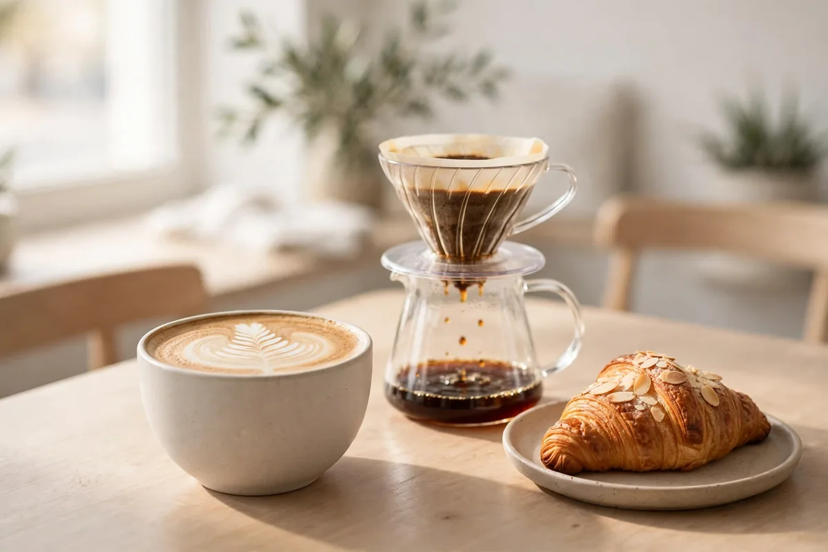 Blue Bottle Coffee menu prices 2026 iced mocha blended matcha latte croissant