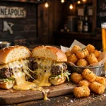 Blue Door Pub menu prices Blucy and tater tots