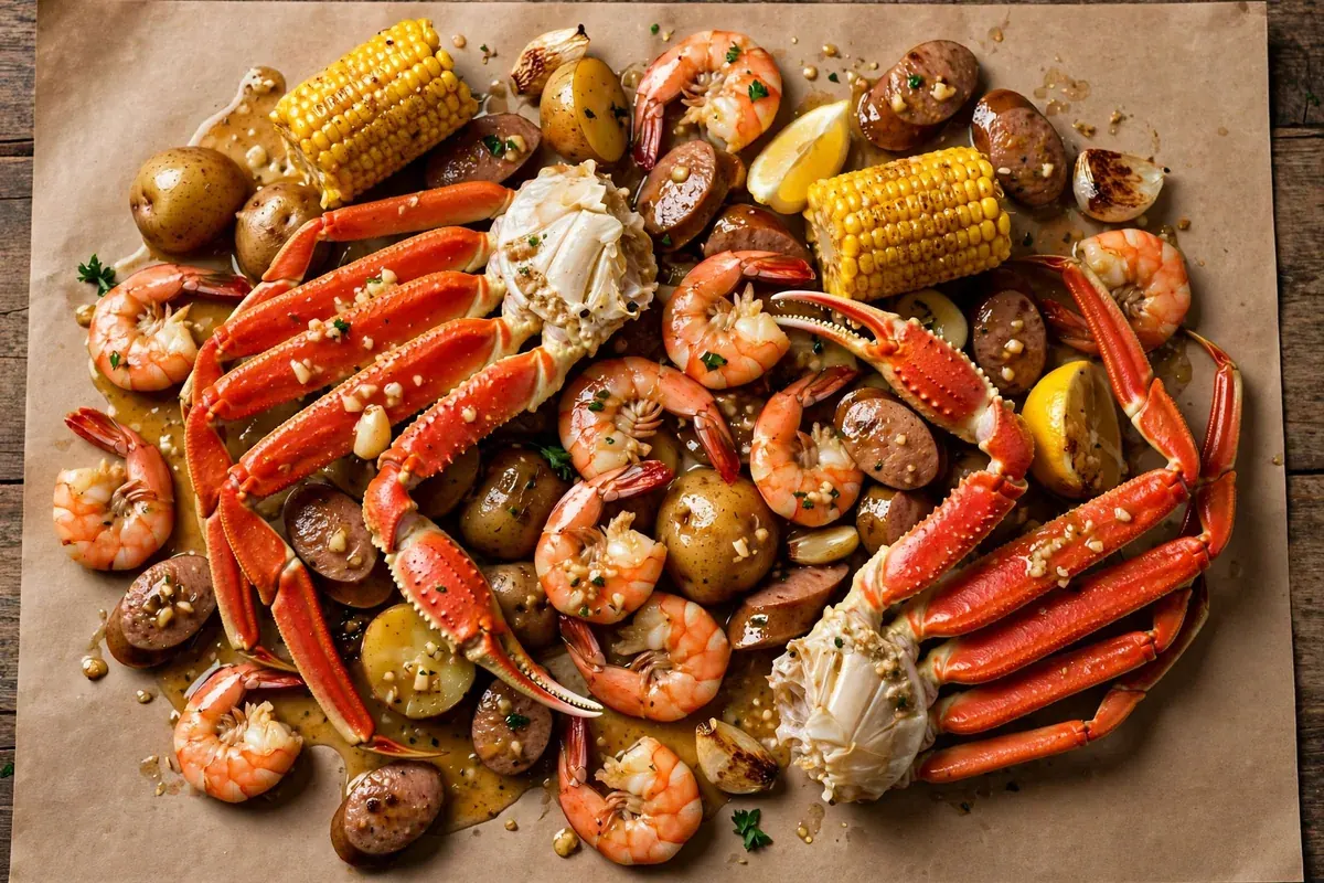 Boiling Crab menu prices 2026 seafood boil with crab legs shrimp corn and potatoes