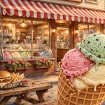 Braum's deals and coupons 2026: ice cream parlor storefront with a triple-scoop waffle cone