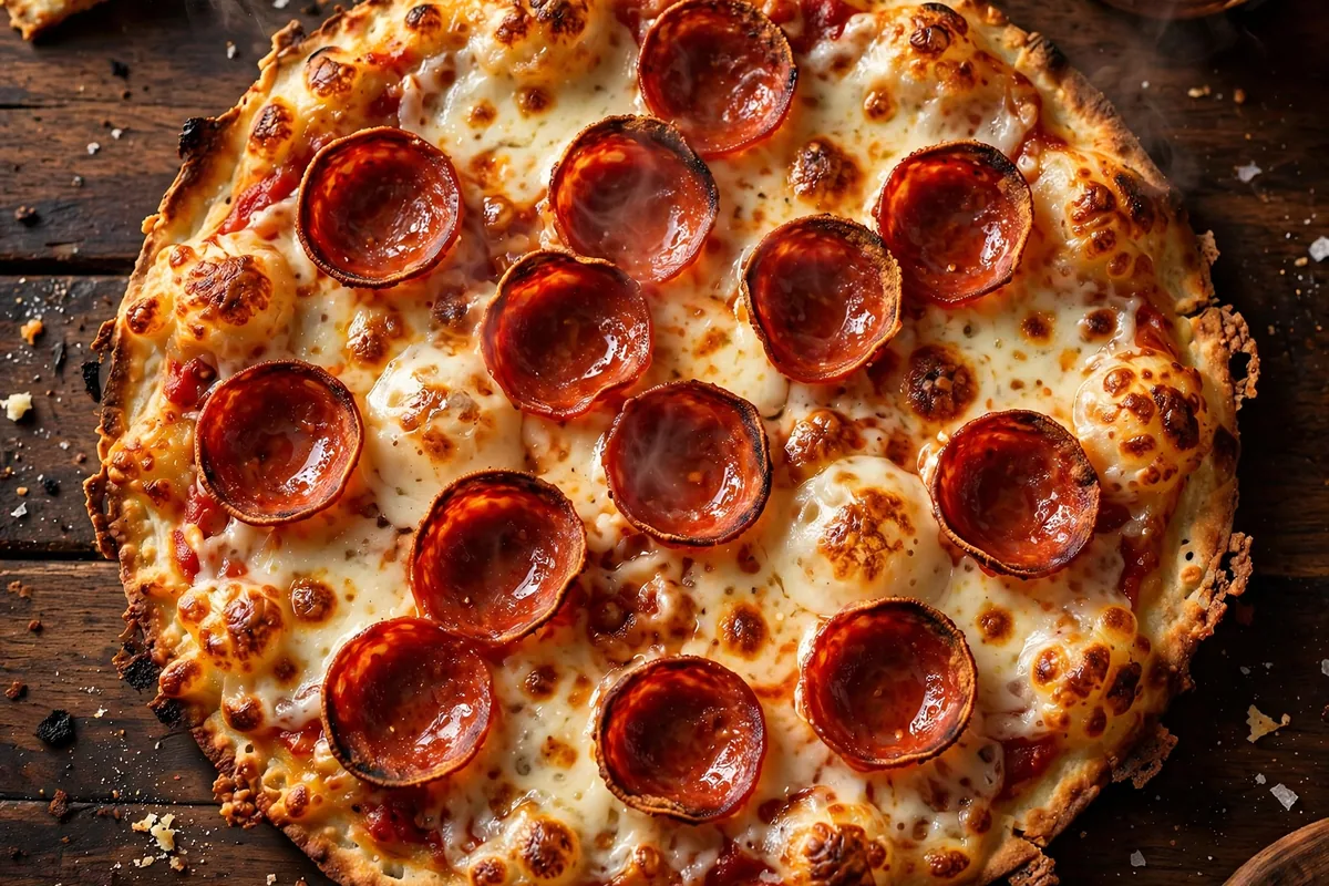 Broadway Pizza menu prices 2026 thin crust pepperoni pizza with melted mozzarella