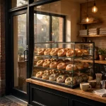 Bruegger's Bagels locations storefront with fresh bagels