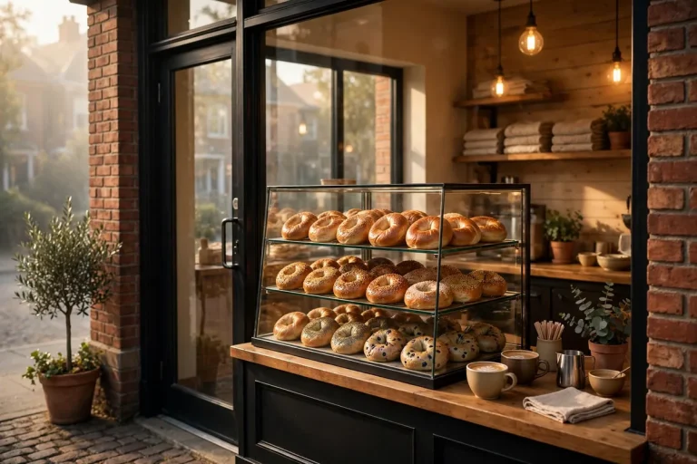 Bruegger's Bagels locations storefront with fresh bagels