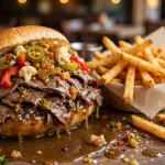 Buona menu prices 2026 Italian beef sandwich with fries
