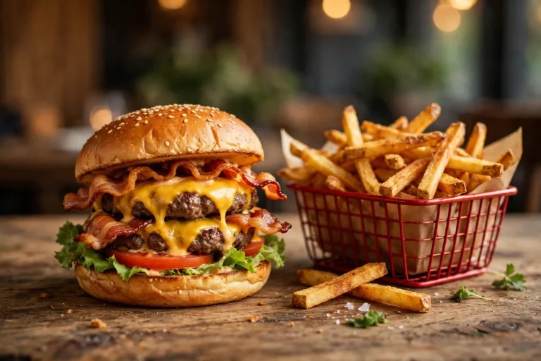 BurgerFi secret menu guide: gourmet cheeseburger with hand-cut fries