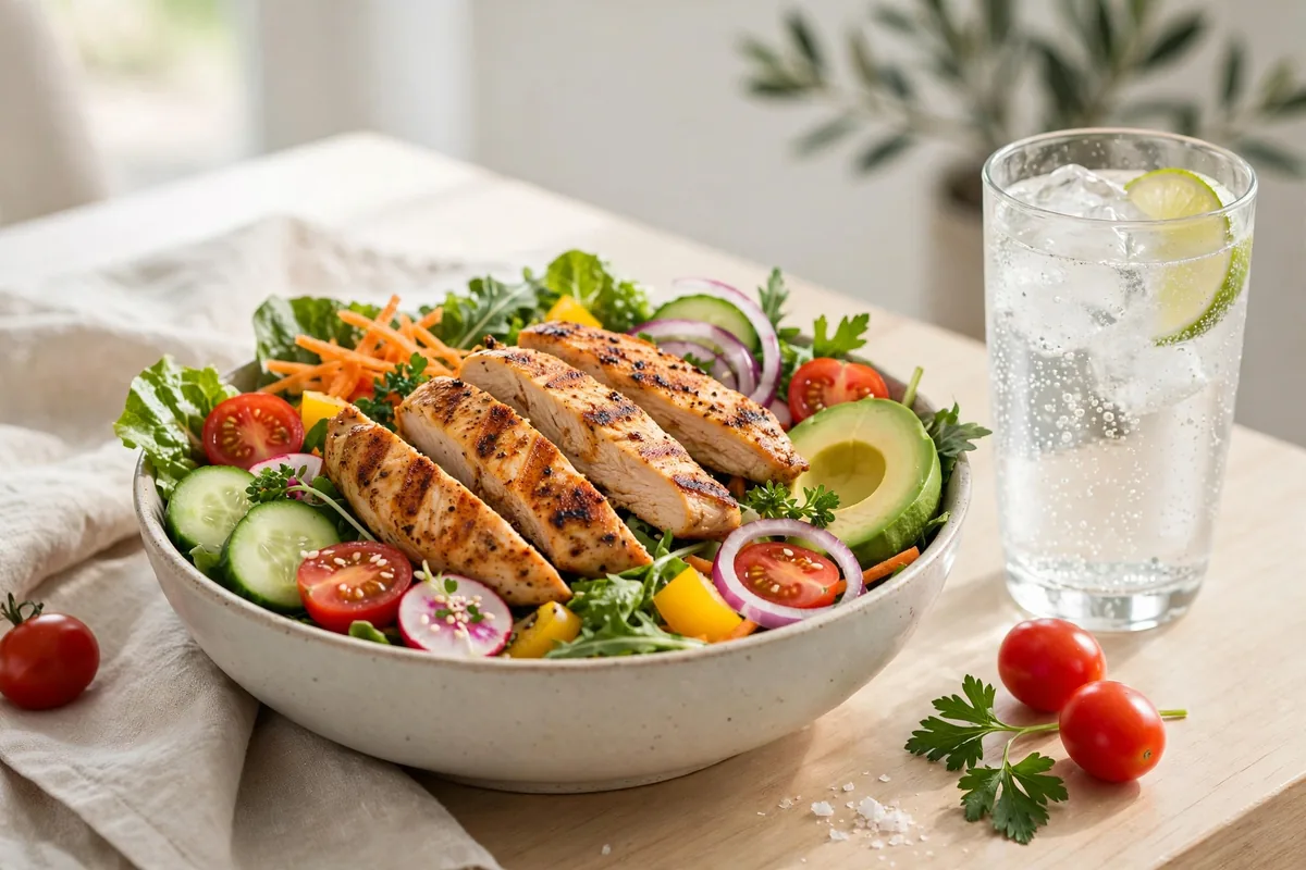 Burgerville lowest calorie meal grilled chicken salad nutrition facts
