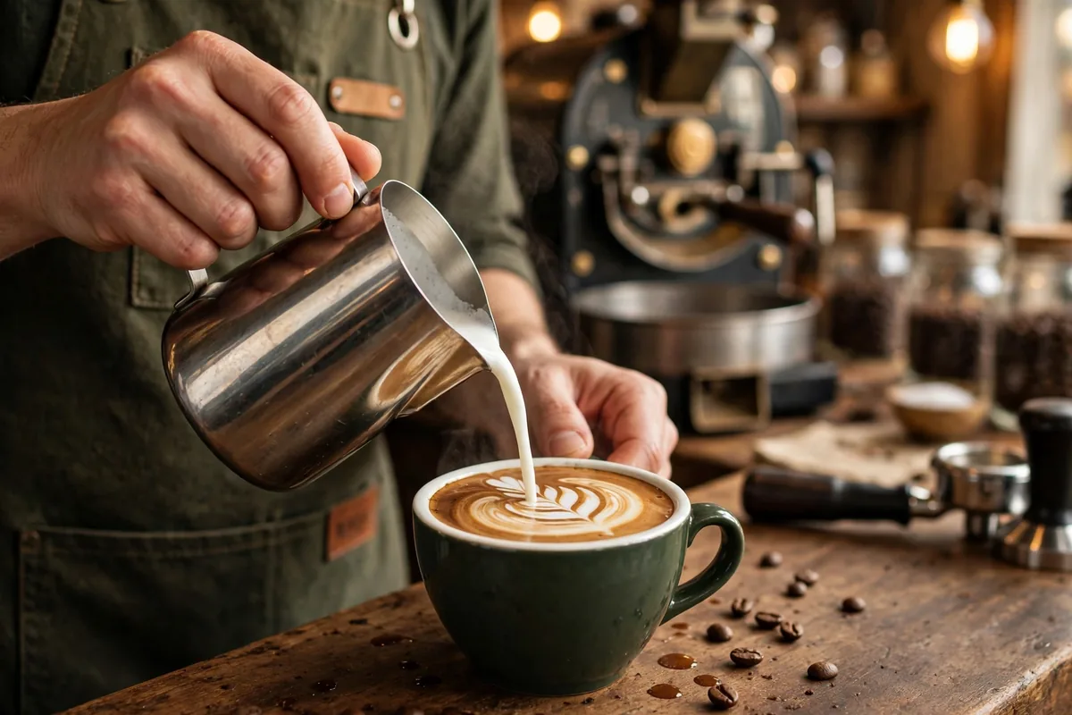 Cafe Grumpy menu prices 2026 specialty coffee barista pouring latte art