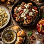 Carrabbas Italian Grill menu prices 2026 wood-grilled chicken pasta sangria table spread