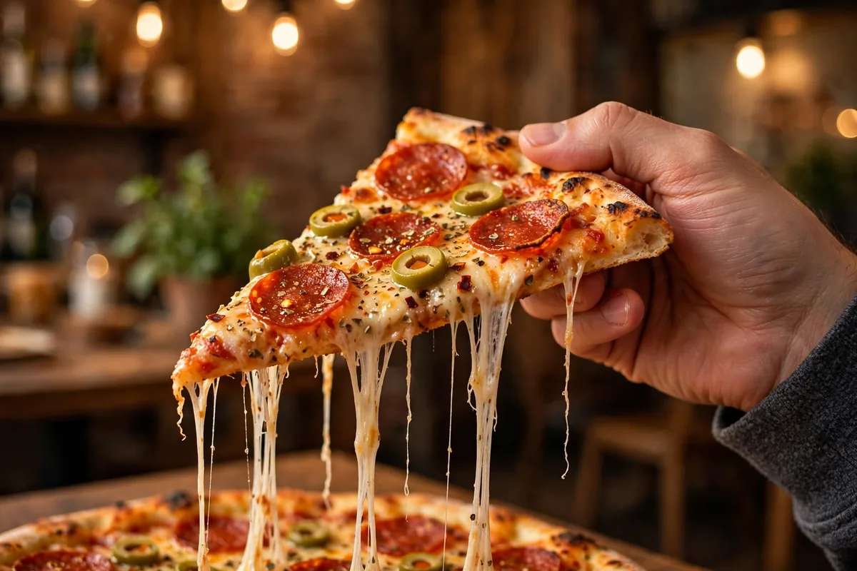 Cassano's pizza menu thin crust cheese slice with cheese pull