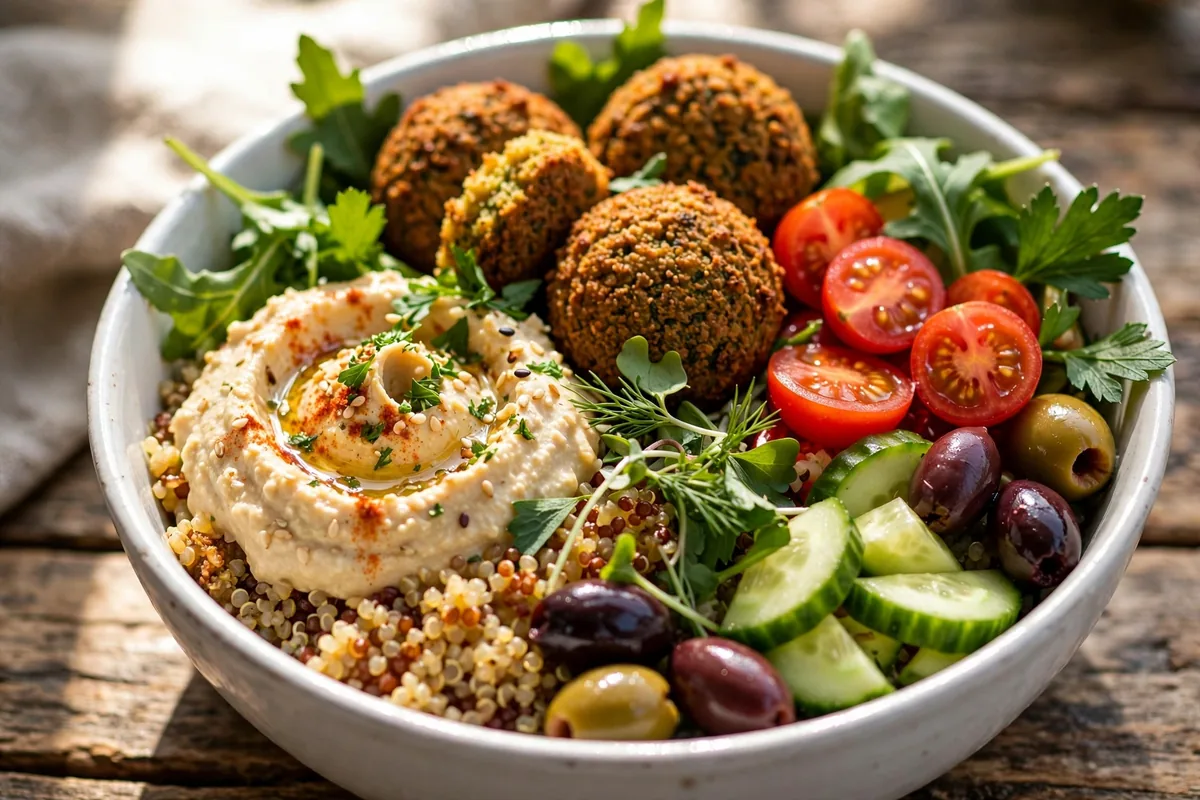 Cava locations Mediterranean falafel grain bowl with hummus