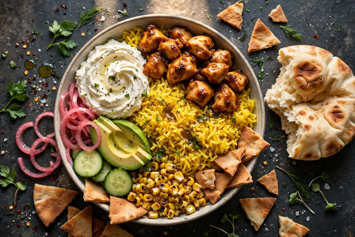 Cava secret menu hacks: loaded Mediterranean bowl with harissa honey chicken, crazy feta and avocado