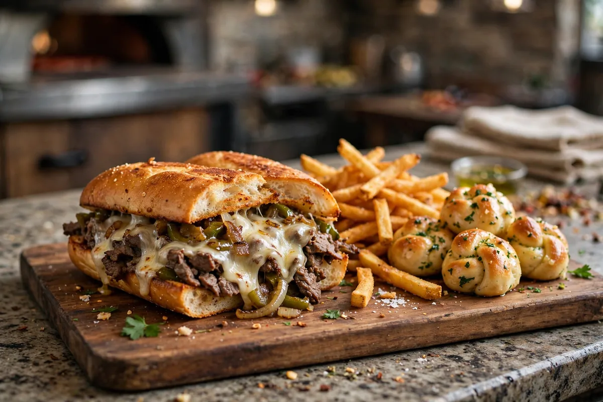 Chanello's Pizza menu prices 2026 Philly cheesesteak sub with fries and garlic knots