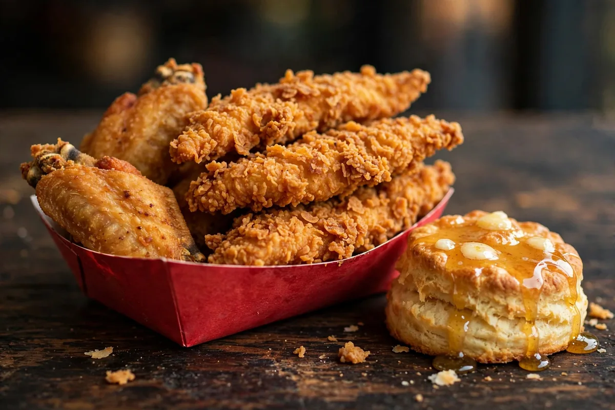 Chester's Chicken secret menu - crispy fried chicken tenders and wings.