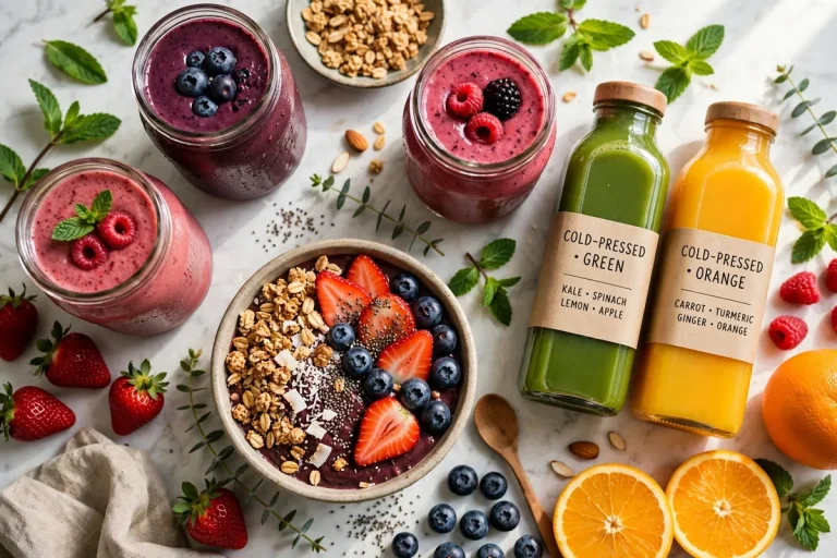 clean juice menu prices 2026 - organic smoothies and acai bowls