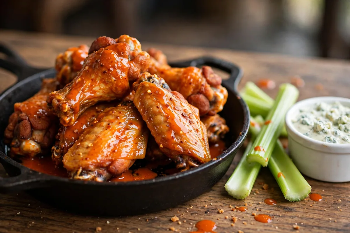 Cluck U Chicken menu prices: buffalo wingers tossed in sauce, close-up