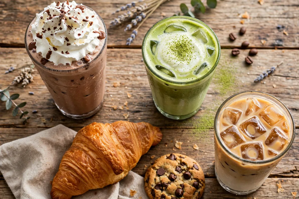 coffee bean tea leaf menu prices 2026 iced mocha blended matcha latte croissant