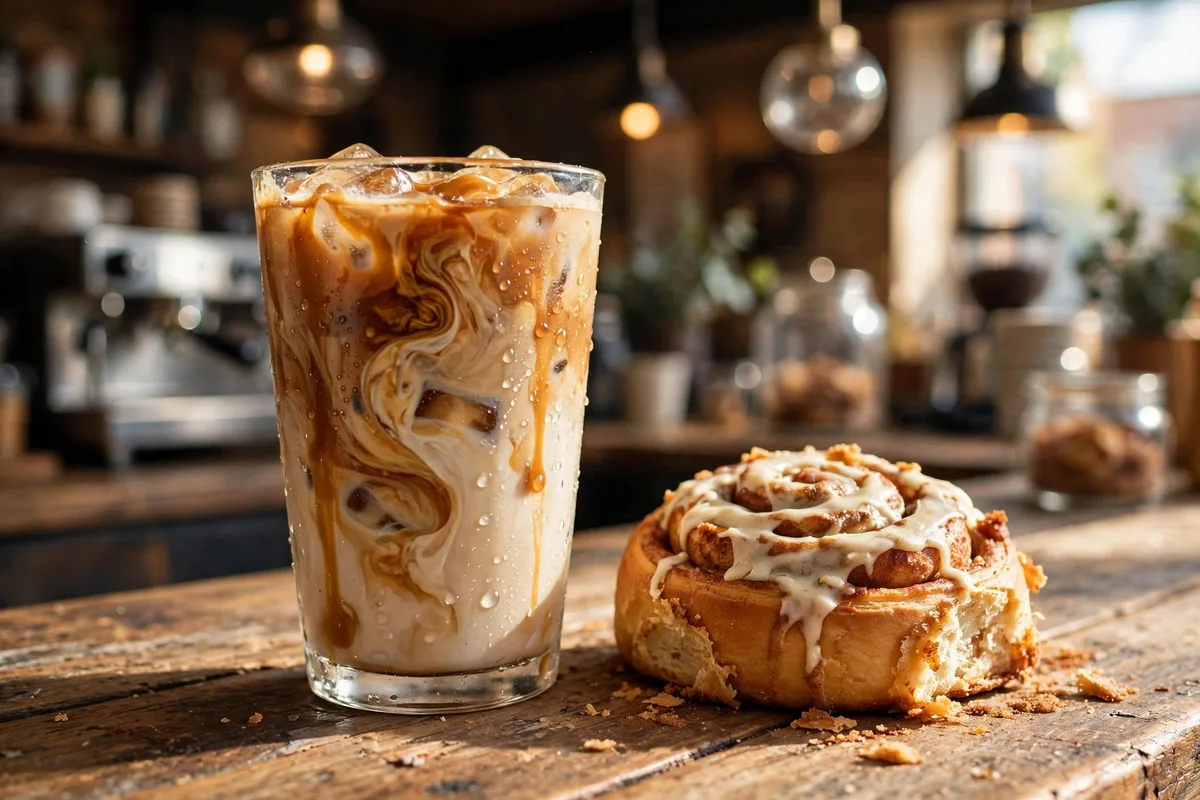 Colectivo coffee menu prices 2026 iced caramel latte and cinnamon roll
