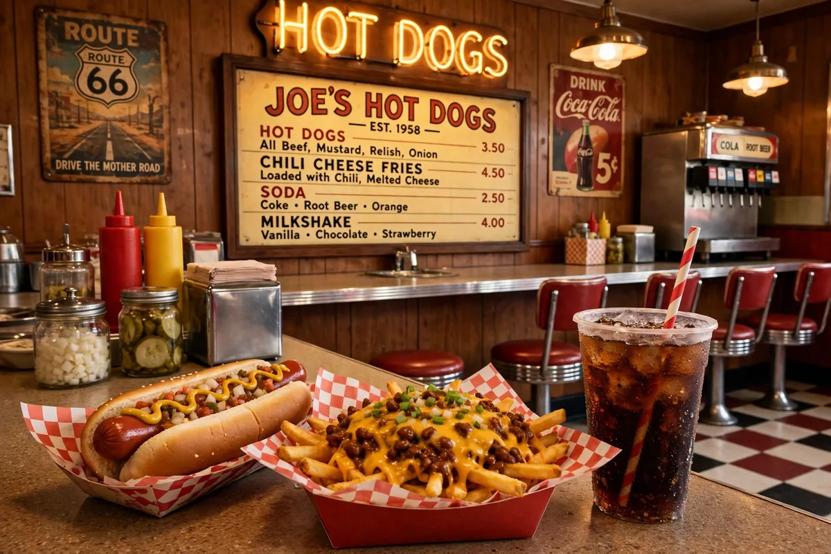 Cupid's Hot Dogs chili cheese fries menu prices
