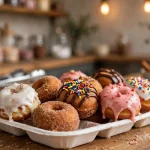 The Dapper Doughnut menu: hot fresh mini doughnuts in a tray 2026
