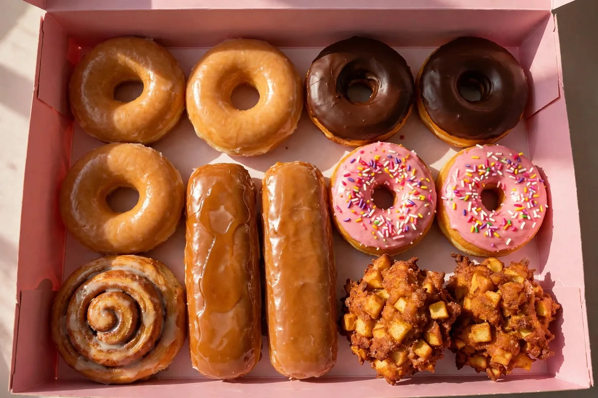 Daylight Donuts menu prices 2026 assorted glazed and frosted donuts
