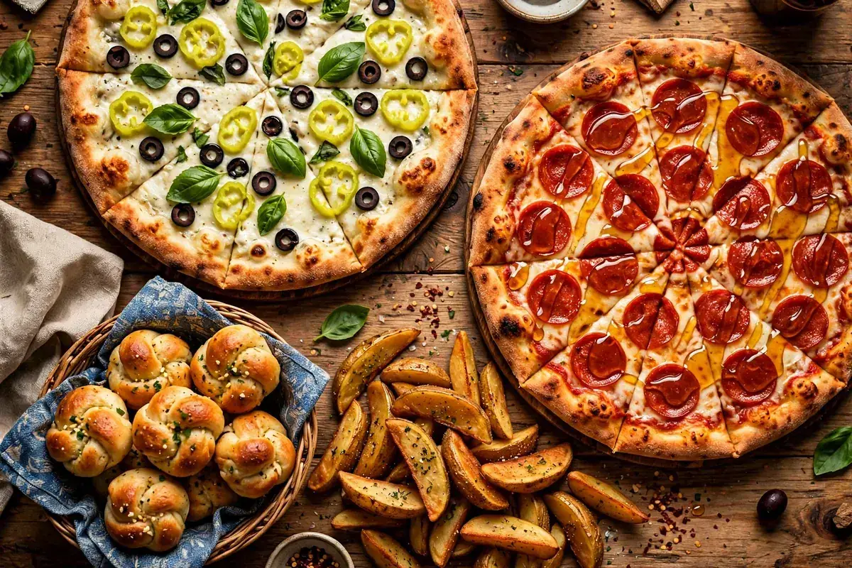 DeCheco's pizzeria menu prices 2026 signature pizzas white pizza hot honey pepperoni