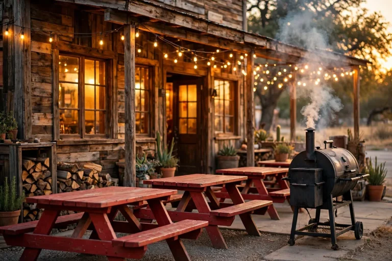 Dickey's Barbecue Pit locations near me: Texas barbecue restaurant storefront at golden hour