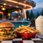 Dick's Drive-In secret menu guide, retro drive-in burger, hand-cut fries and milkshake