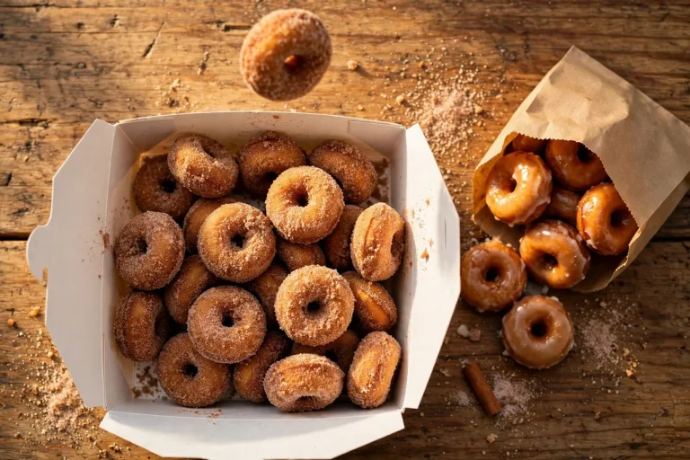 DonutNV menu prices 2026 hot mini donuts box with cinnamon sugar