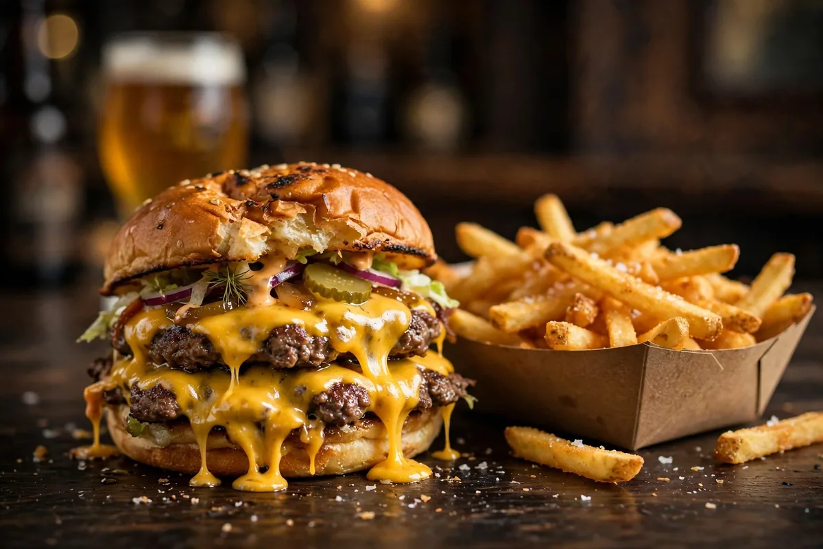 Drake's menu prices 2026 smashed cheeseburger and fries