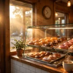 Duck Donuts working hours - warm donut shop at opening time